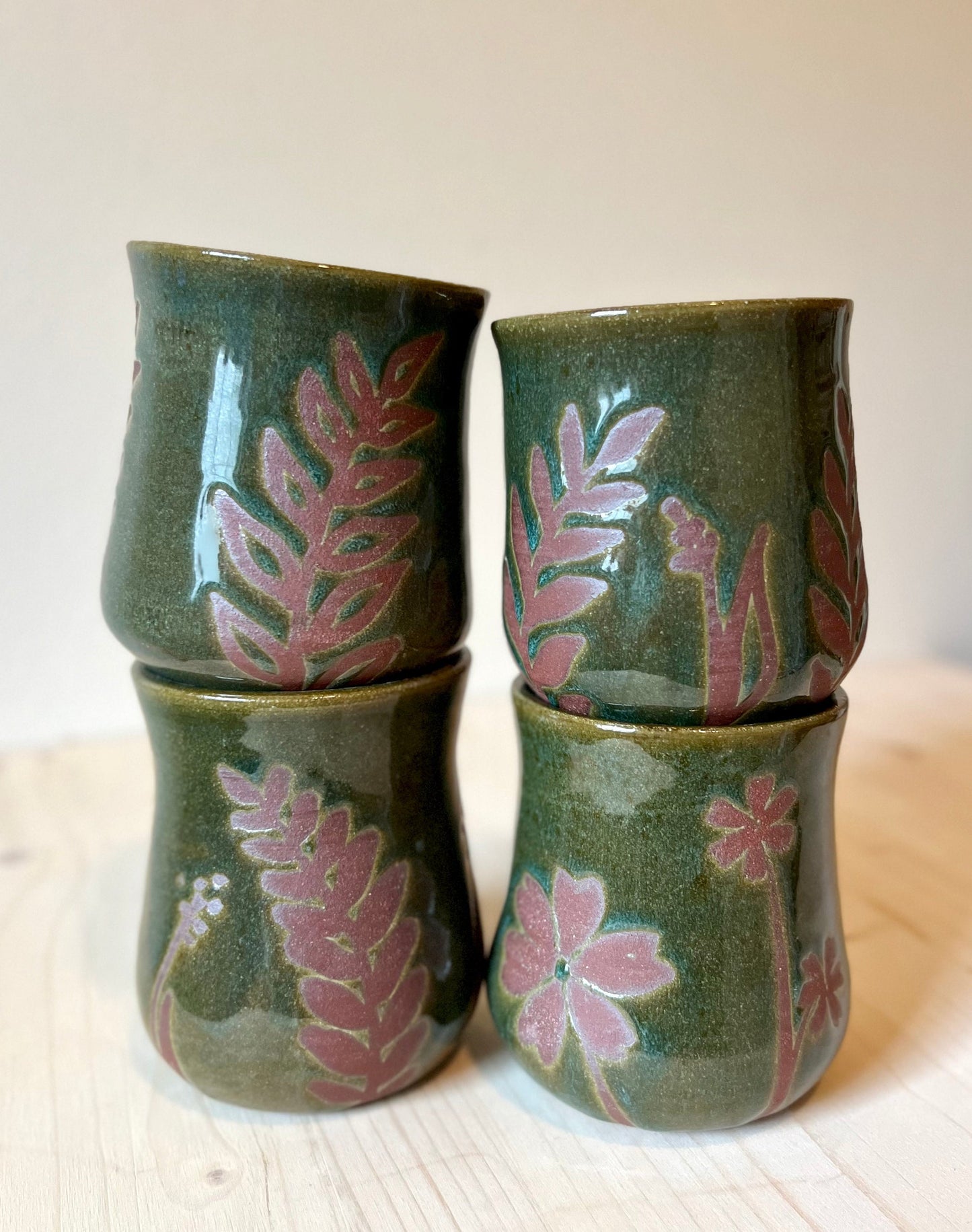 Ceramic Travel Mug, Botanical Design