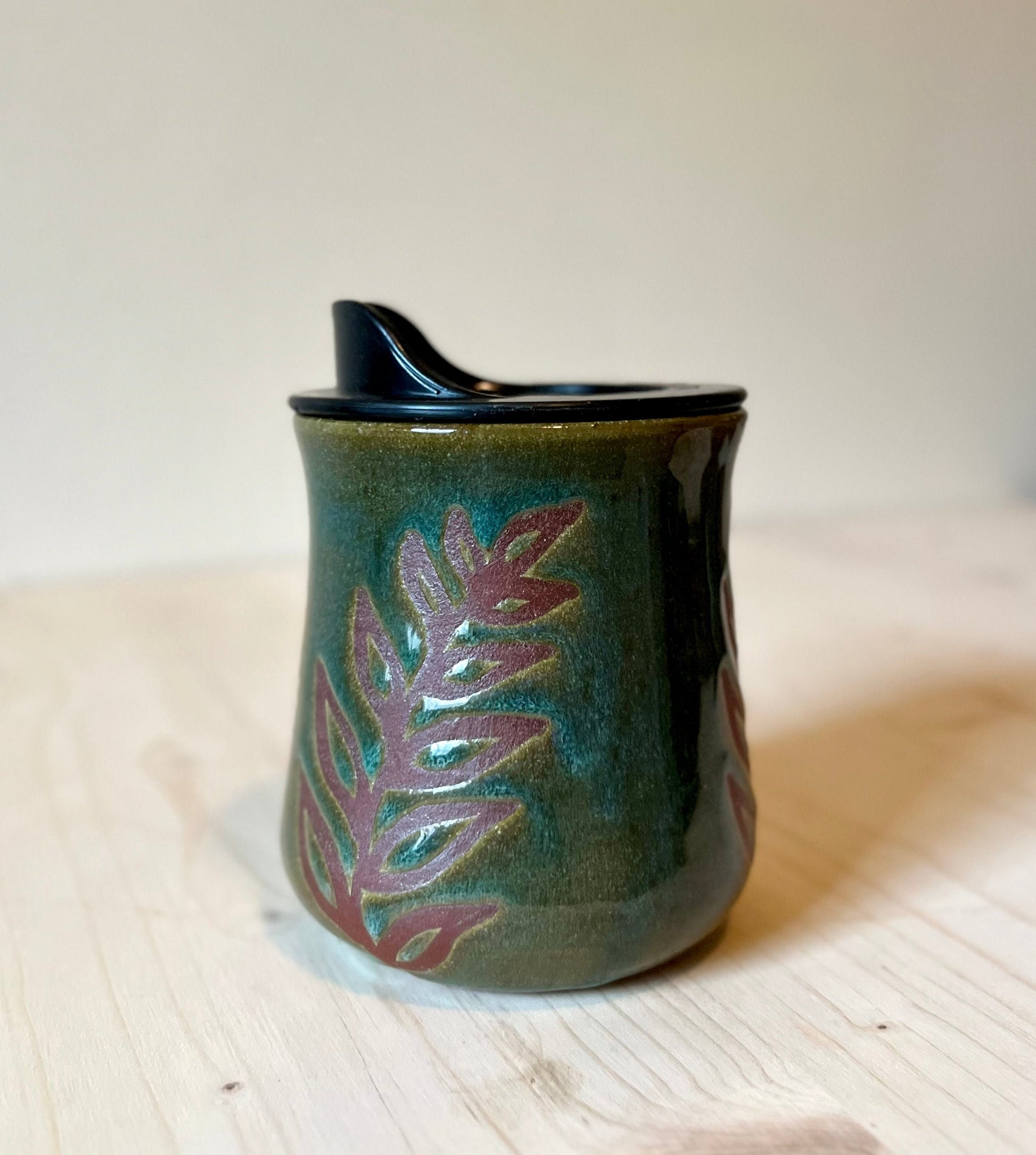 Ceramic Travel Mug, Botanical Design