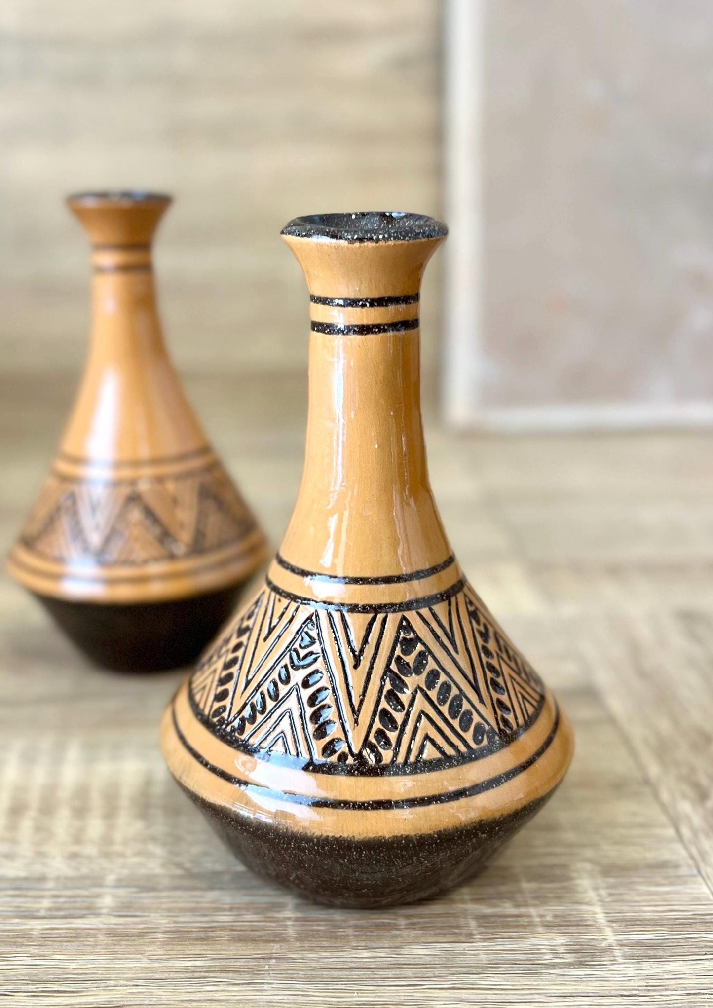 Golden Carved Bud Vase Medium