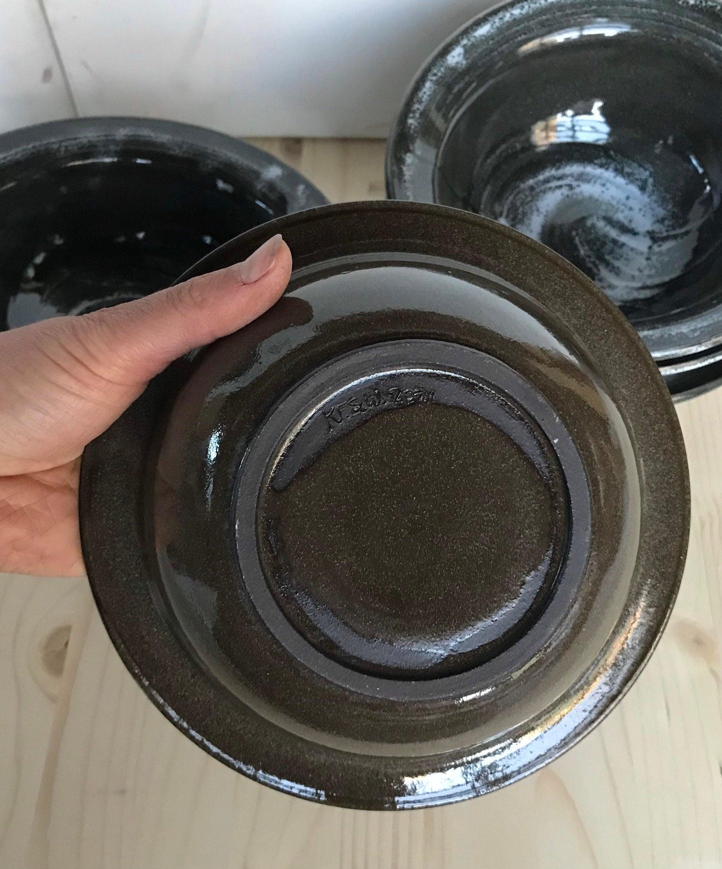 Black Ceramic Bowls Handmade