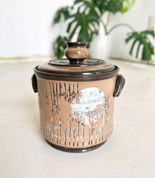 Harvest Moon Ceramic Jar, Fermenting Jar, Ceramic Storage Jar