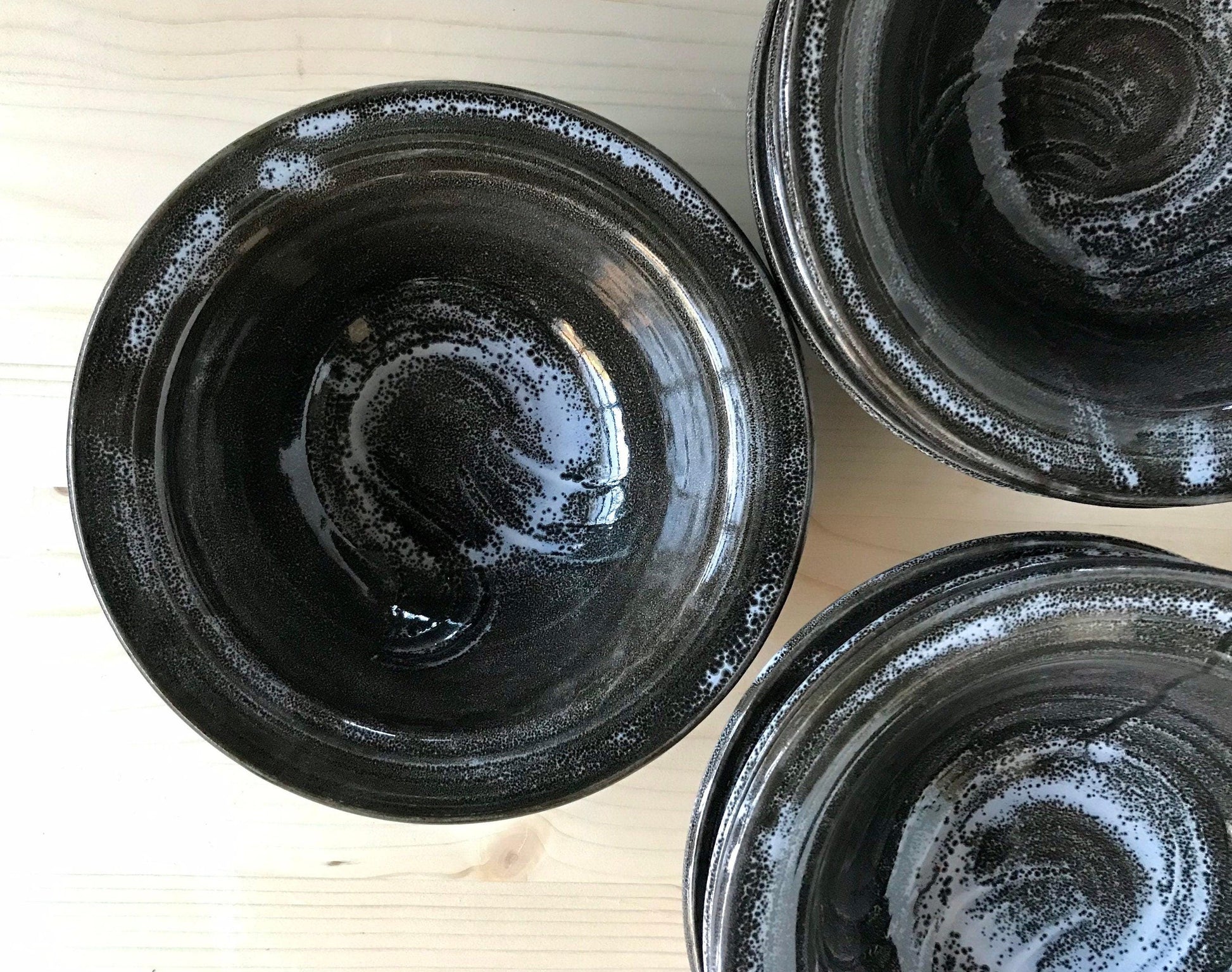 Black Ceramic Bowls Handmade