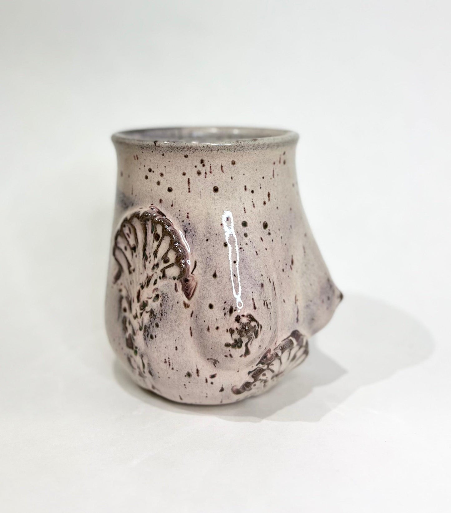 Handmade Ceramic Goddess Mug – Speckled Lavender