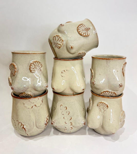 Handmade Ceramic Goddess Mug – Latte Blue