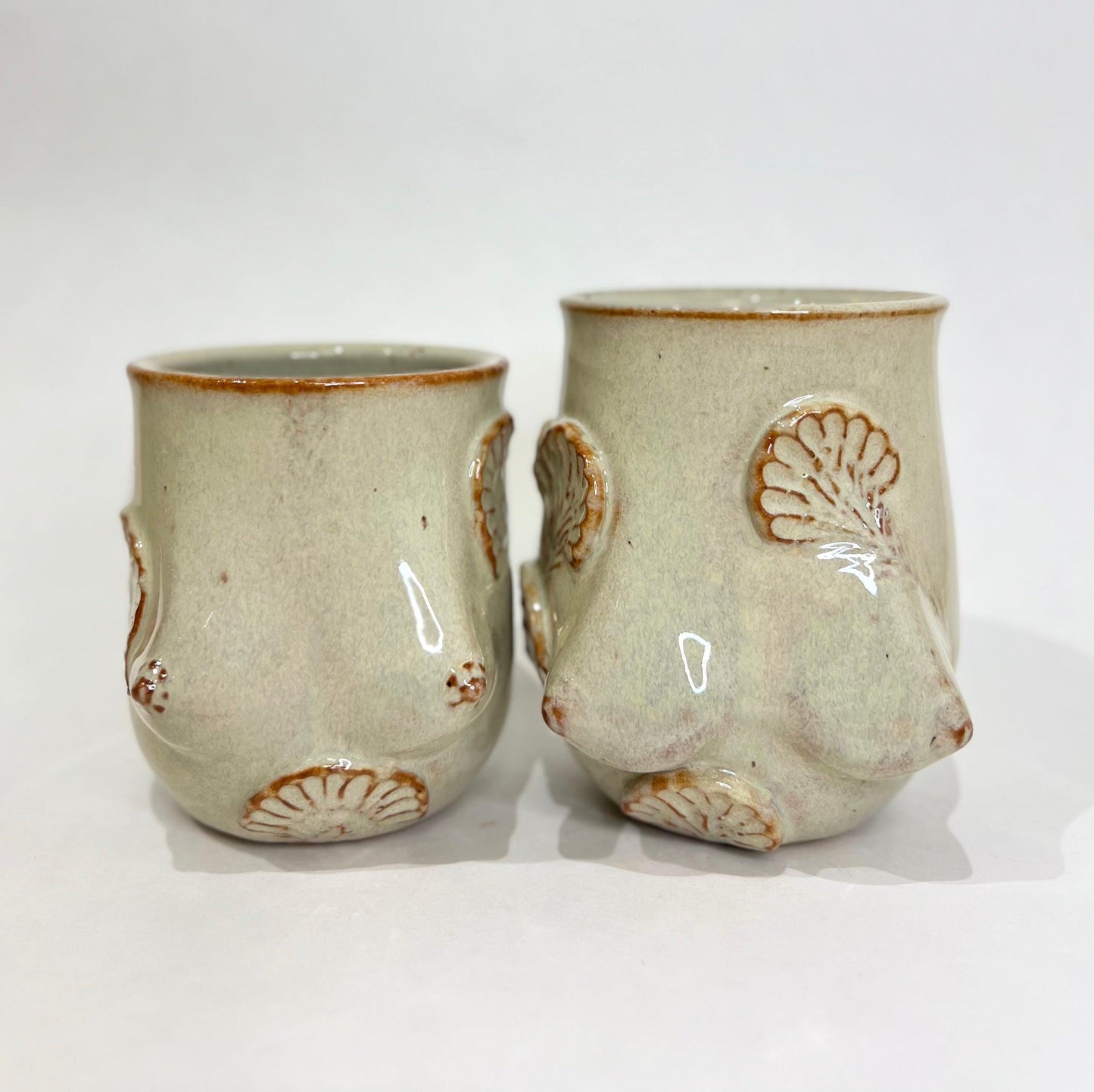 Handmade Ceramic Goddess Mug – Latte Blue