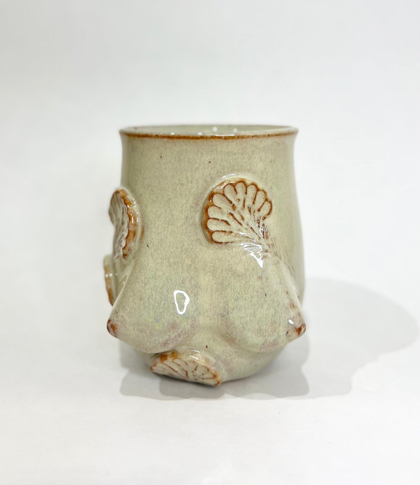 Handmade Ceramic Goddess Mug – Latte Blue