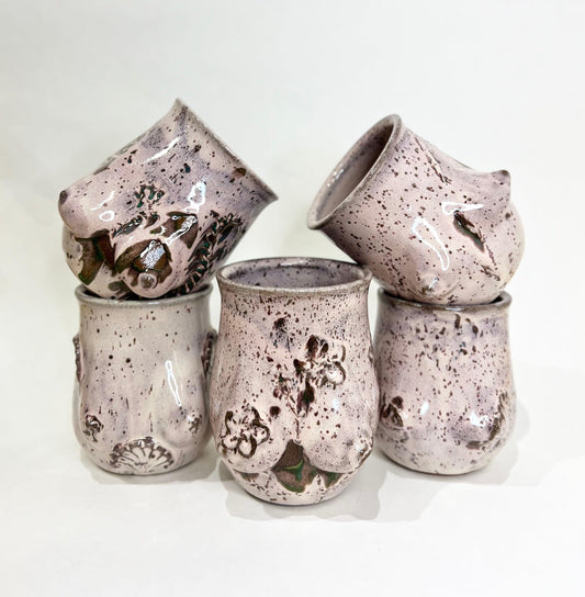 Handmade Ceramic Goddess Mug – Speckled Lavender