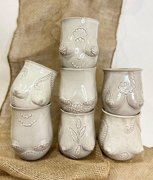 Handmade Ceramic Goddess Mug – White