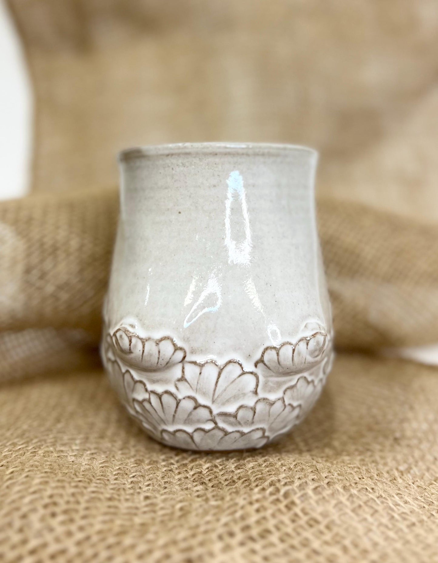 Handmade Ceramic Goddess Mug – White