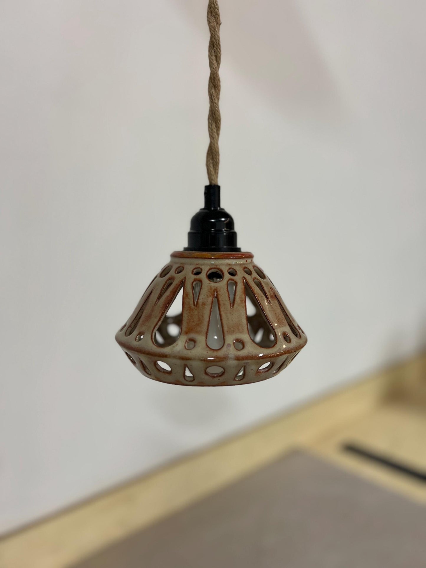 Ceramic Pendant Light - Moroccan Angular Cone