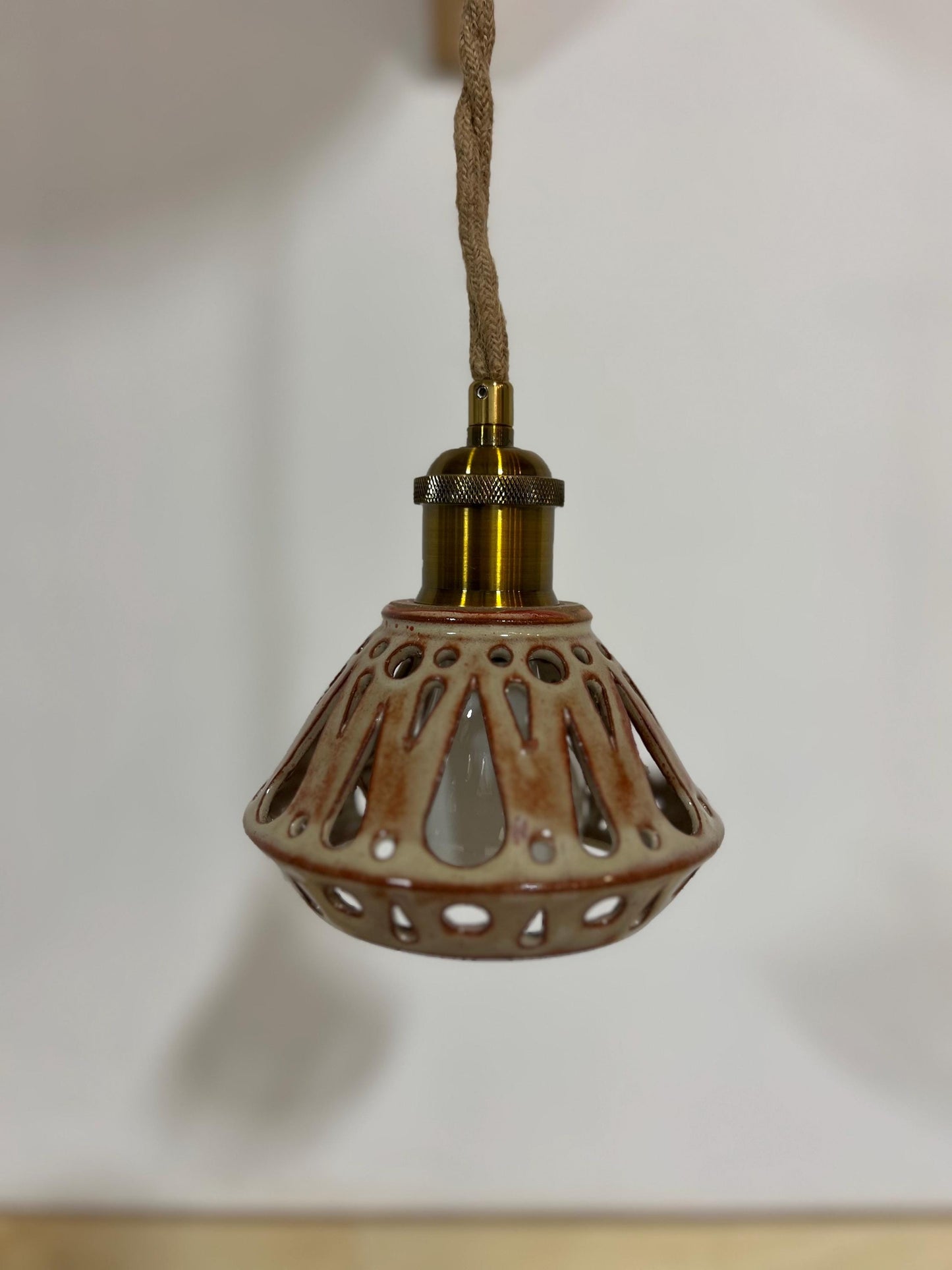 Ceramic Pendant Light - Moroccan Angular Cone
