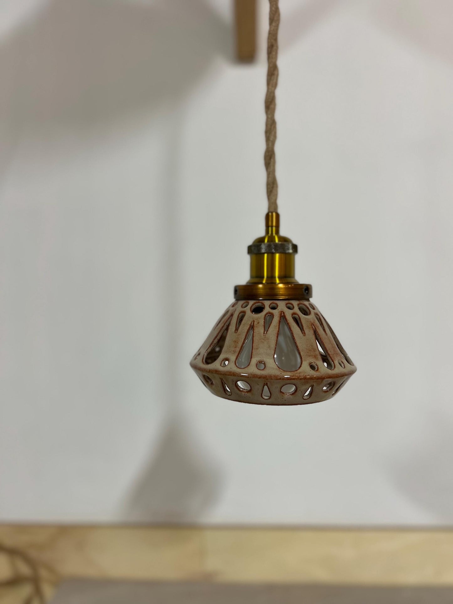 Ceramic Pendant Light - Moroccan Angular Cone