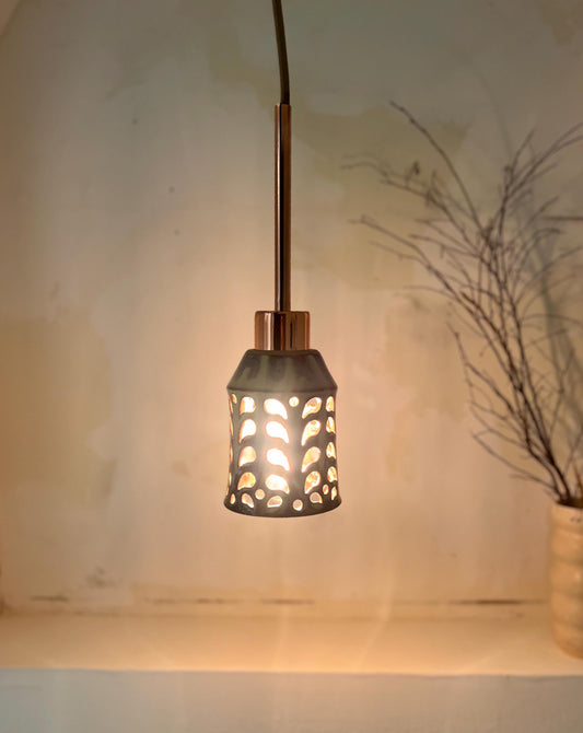 Small Ceramic Pendant Light - Elegant Cylinder
