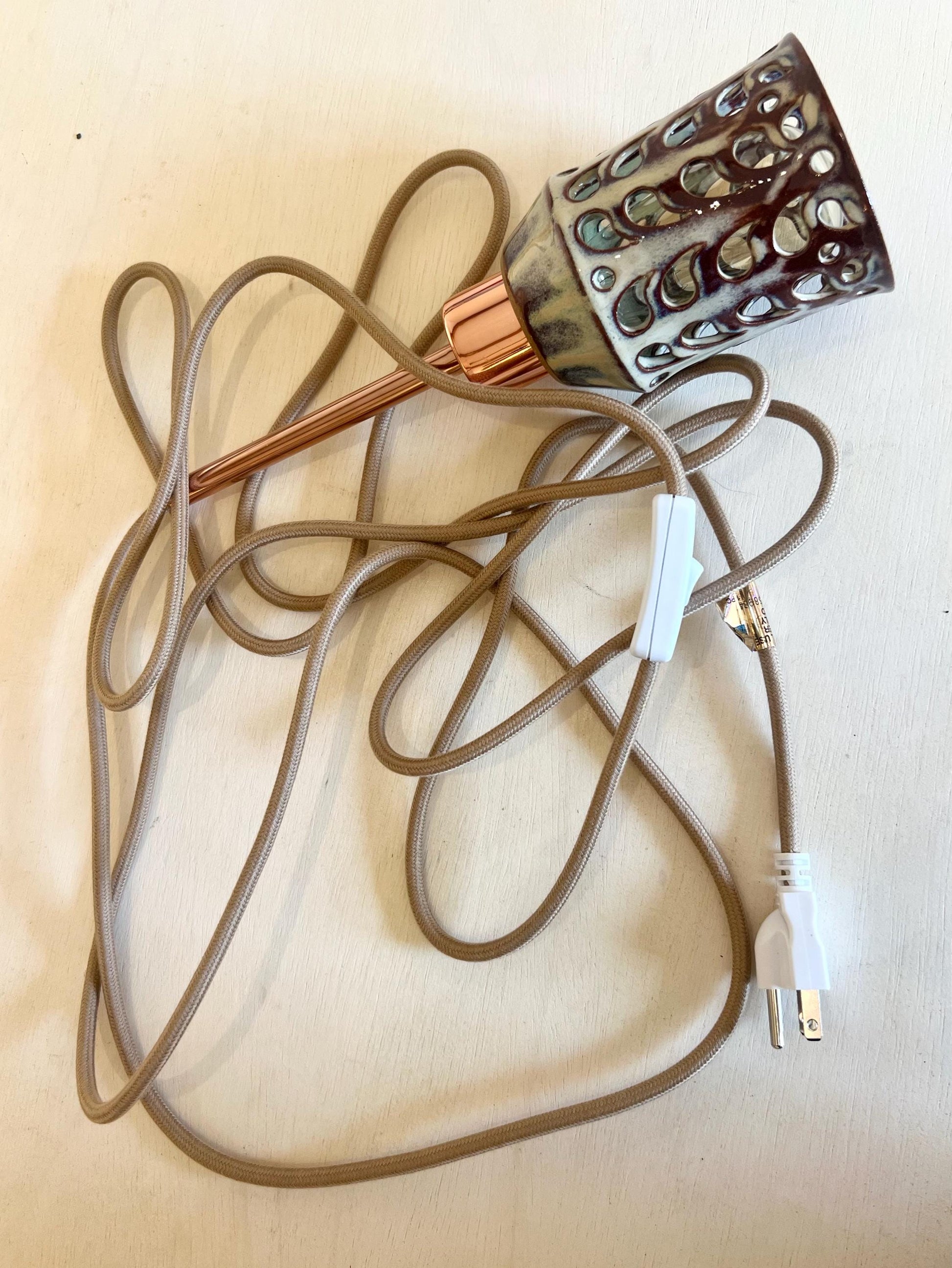 Small Ceramic Pendant Light - Elegant Cylinder