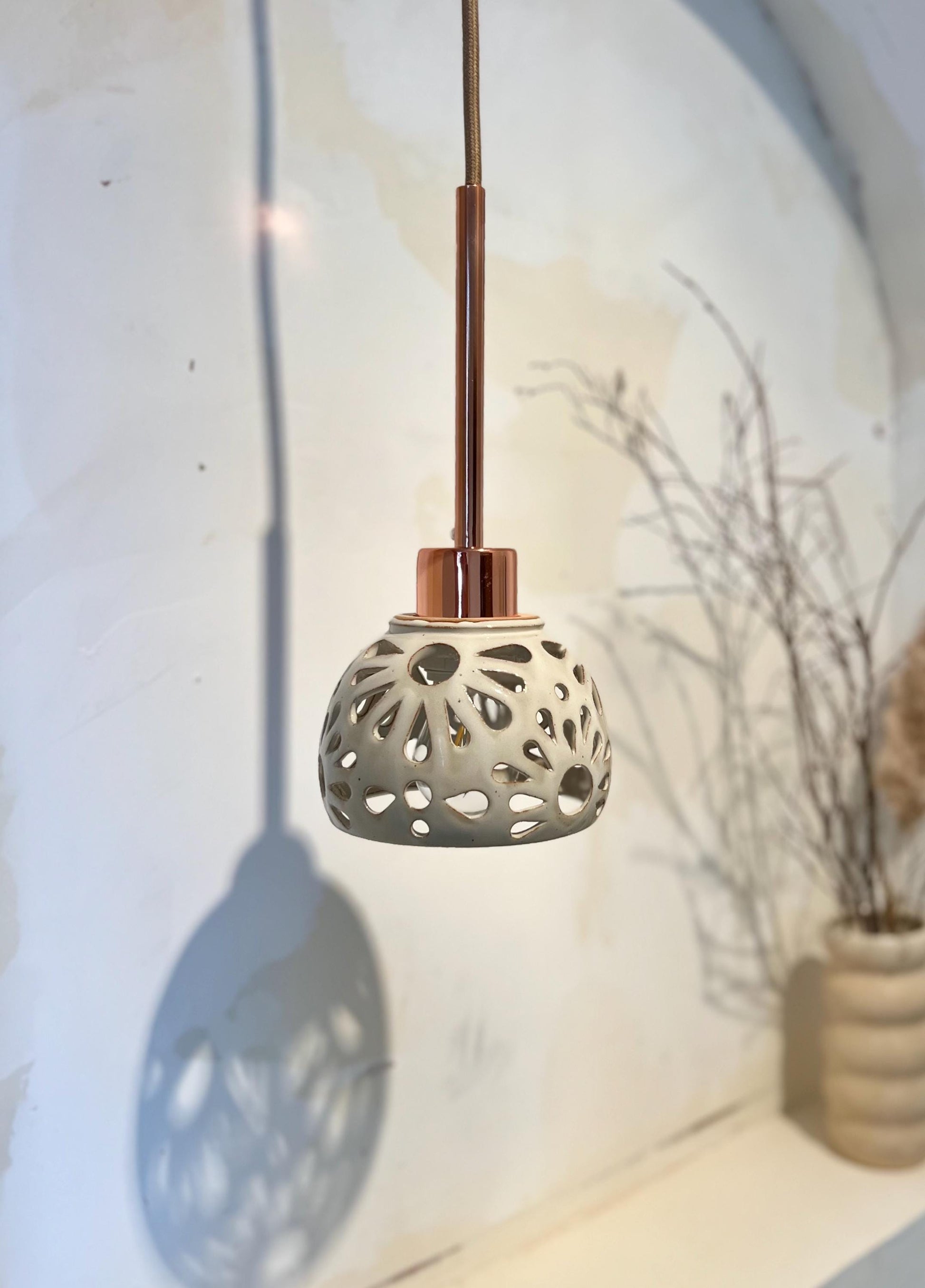 Small Ceramic Pendant Light - Dome