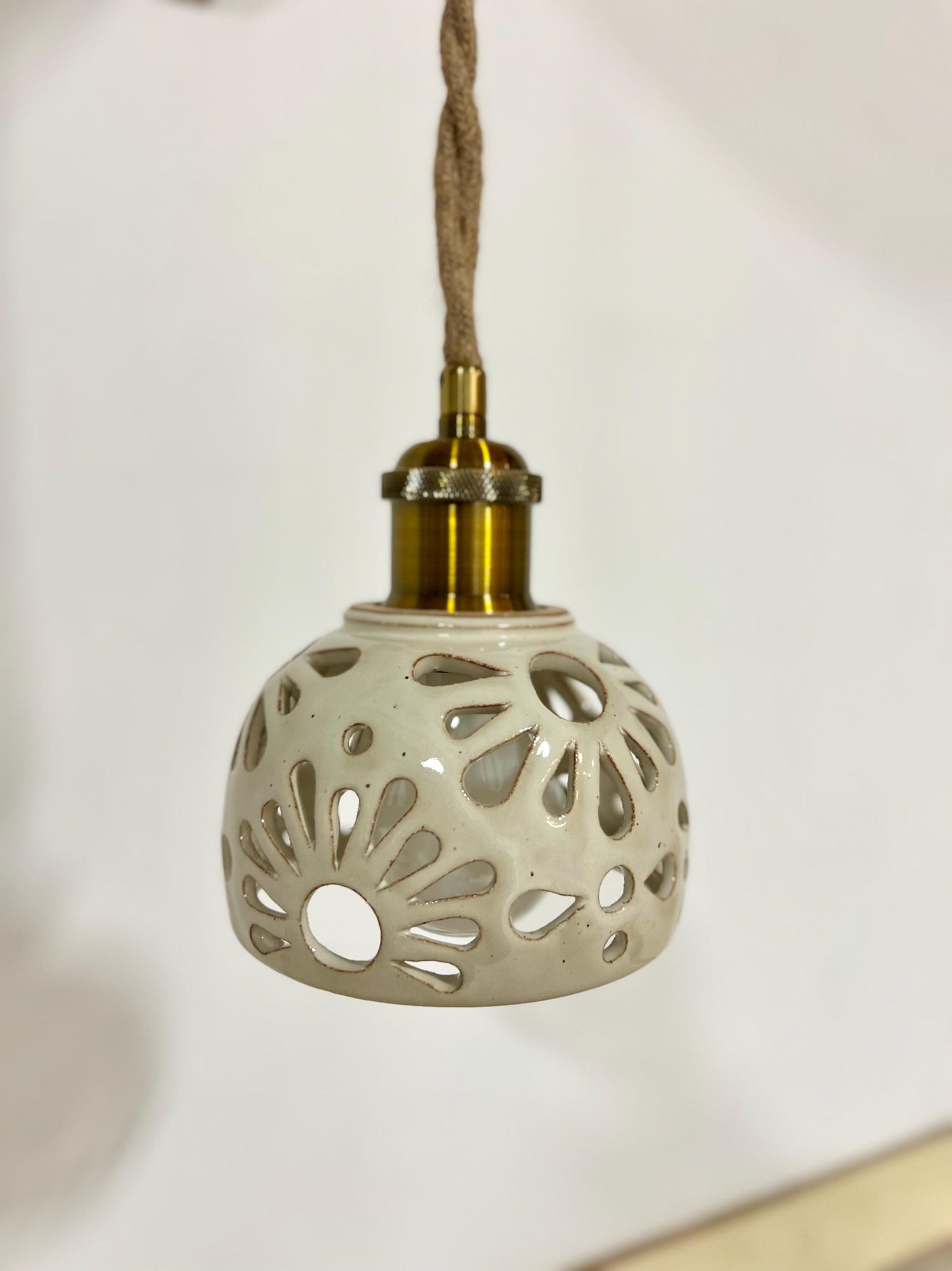 Small Ceramic Pendant Light - Dome