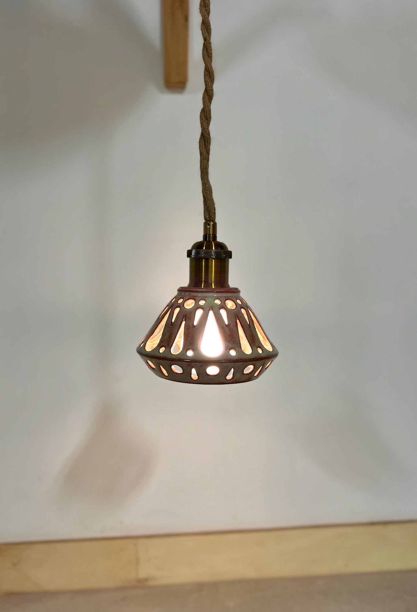 Ceramic Pendant Light - Moroccan Angular Cone