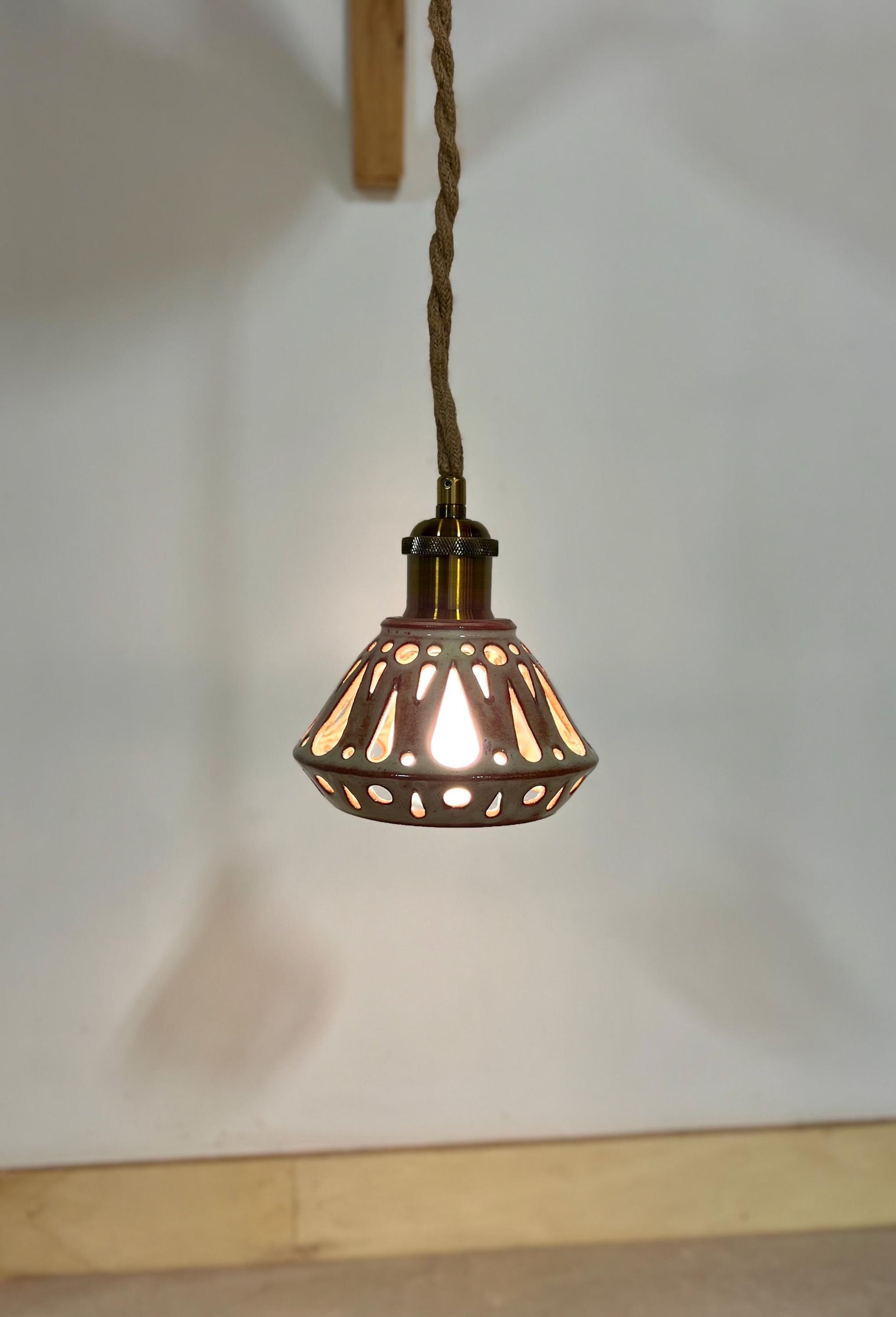 Ceramic Pendant Light - Moroccan Angular Cone