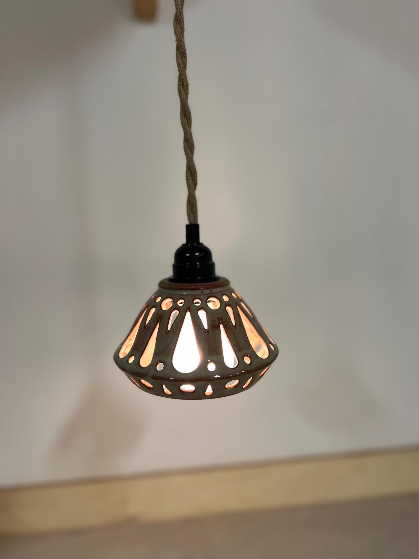 Ceramic Pendant Light - Moroccan Angular Cone