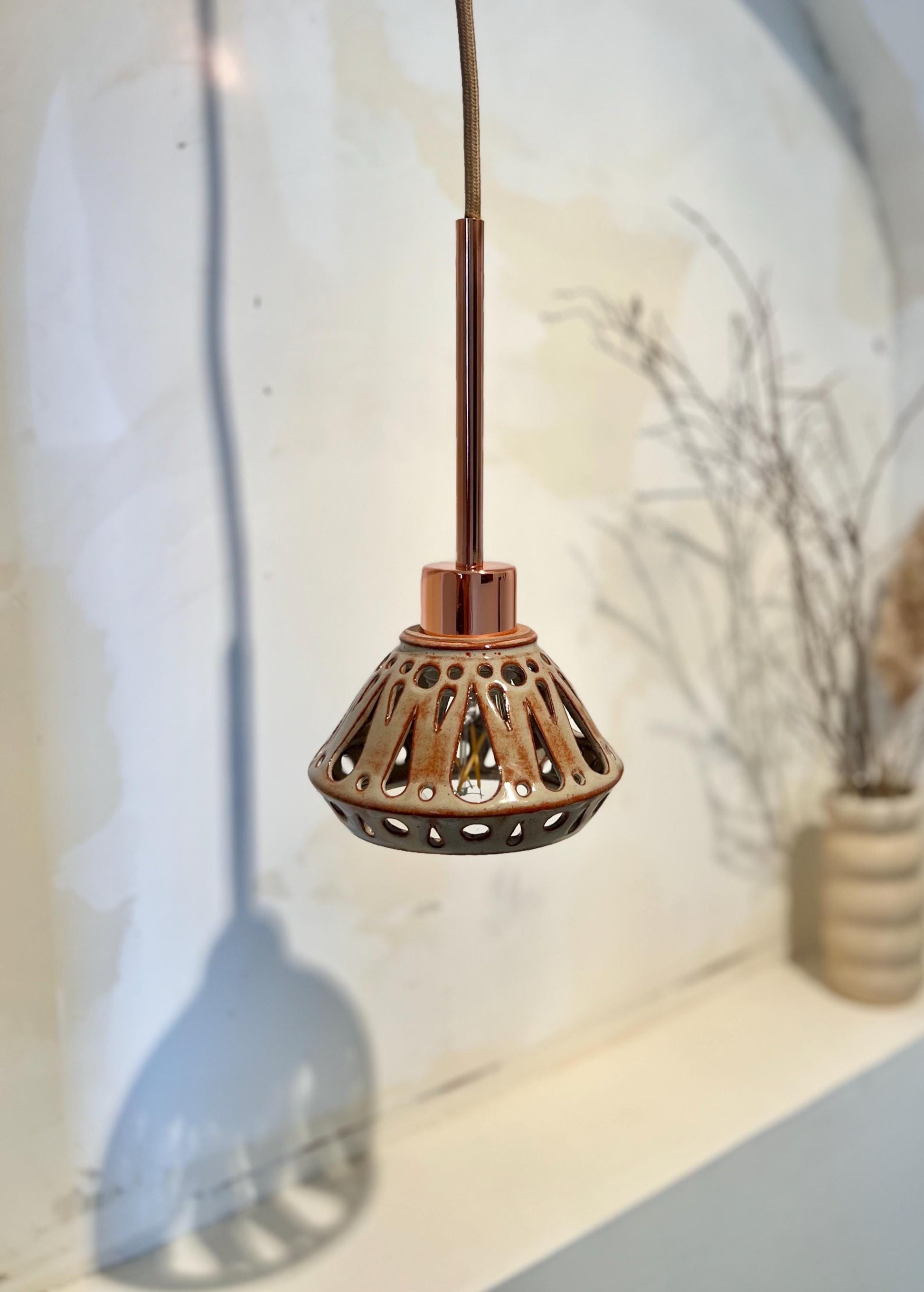 Ceramic Pendant Light - Moroccan Angular Cone