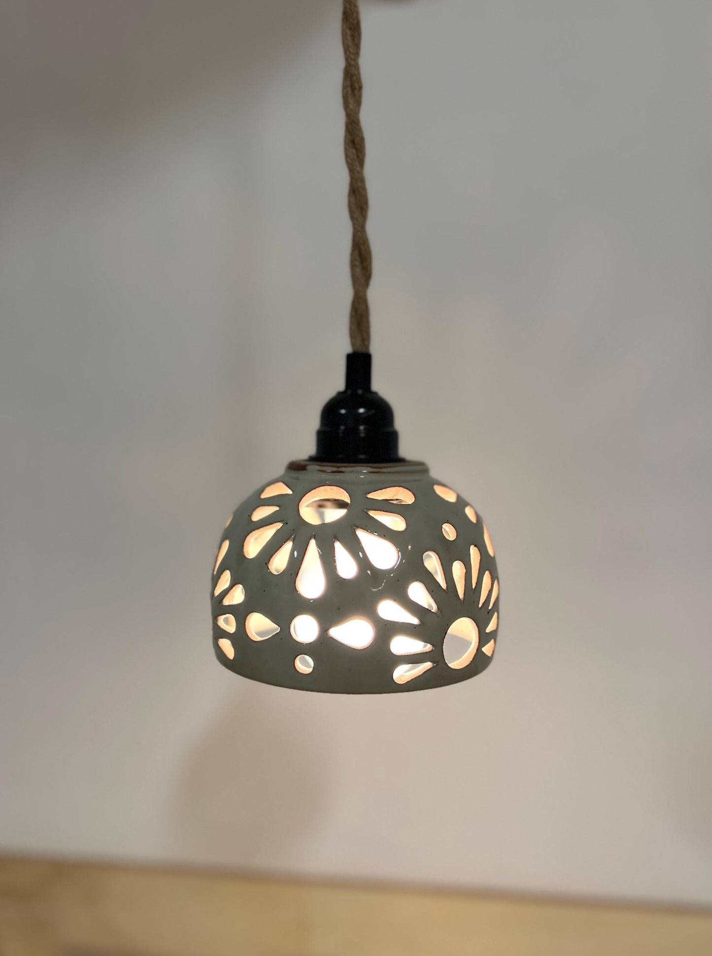 Small Ceramic Pendant Light - Dome