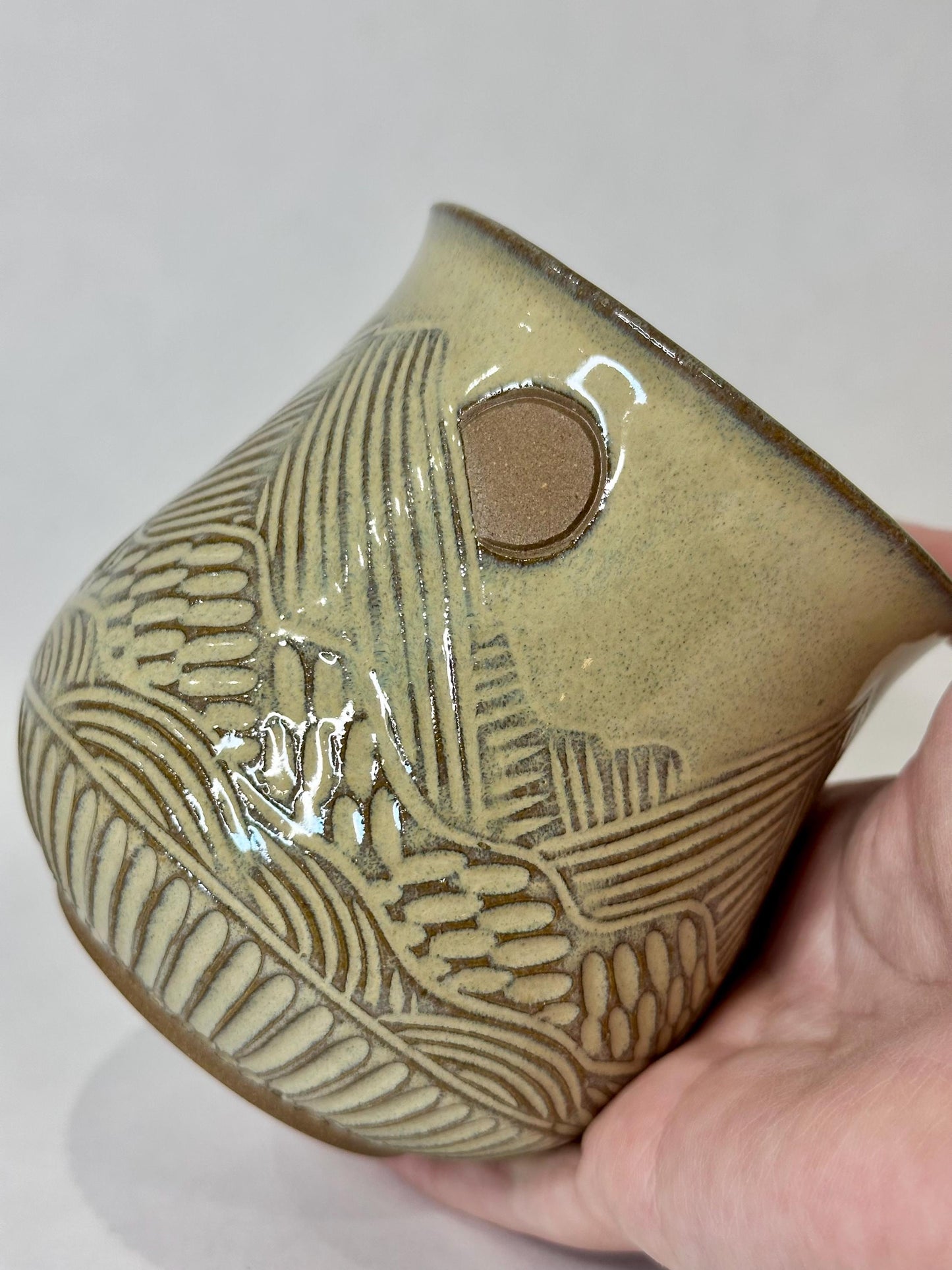 Ceramic Tumbler Mug, Mountain Floral design